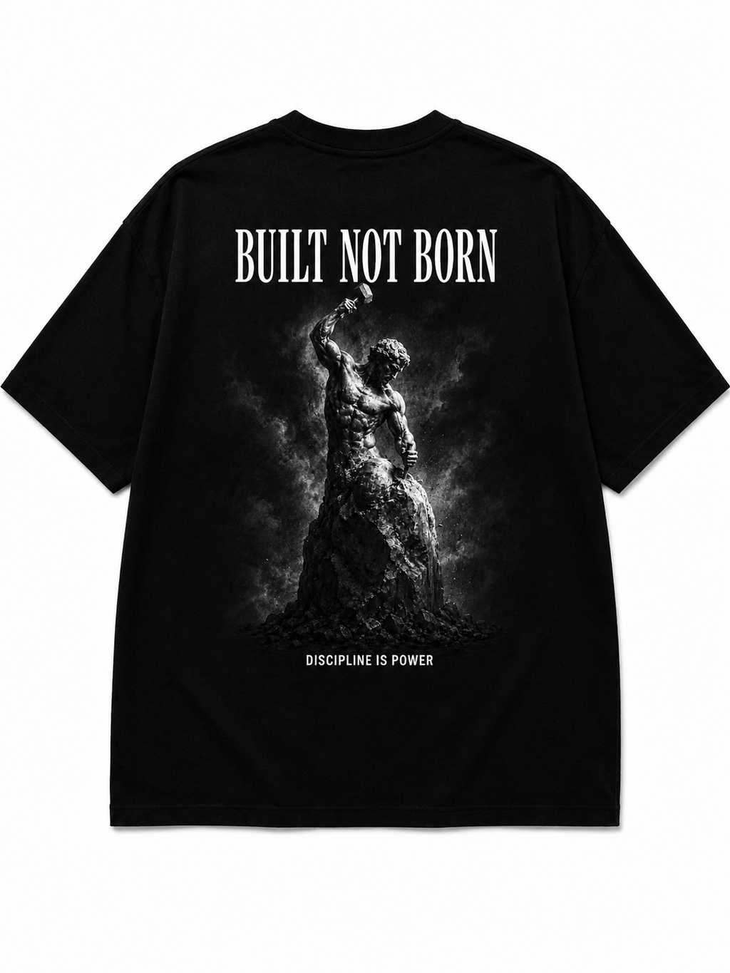 CAMISETA OVERSIZED "BUILT NOT BORN"