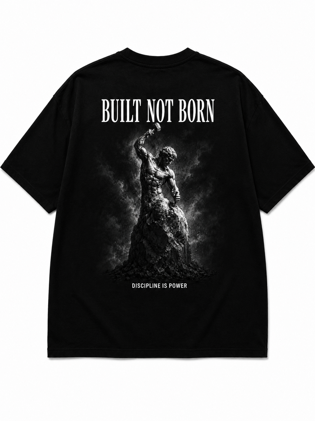 CAMISETA OVERSIZED "BUILT NOT BORN"