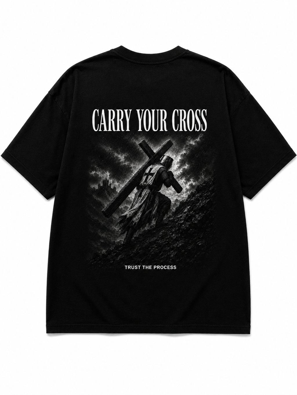 CAMISETA OVERSIZED "CARRY YOUR CROSS"
