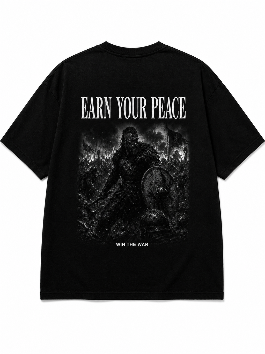 CAMISETA OVERSIZED "EARN YOUR PEACE"