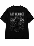 CAMISETA OVERSIZED "EARN YOUR PEACE"