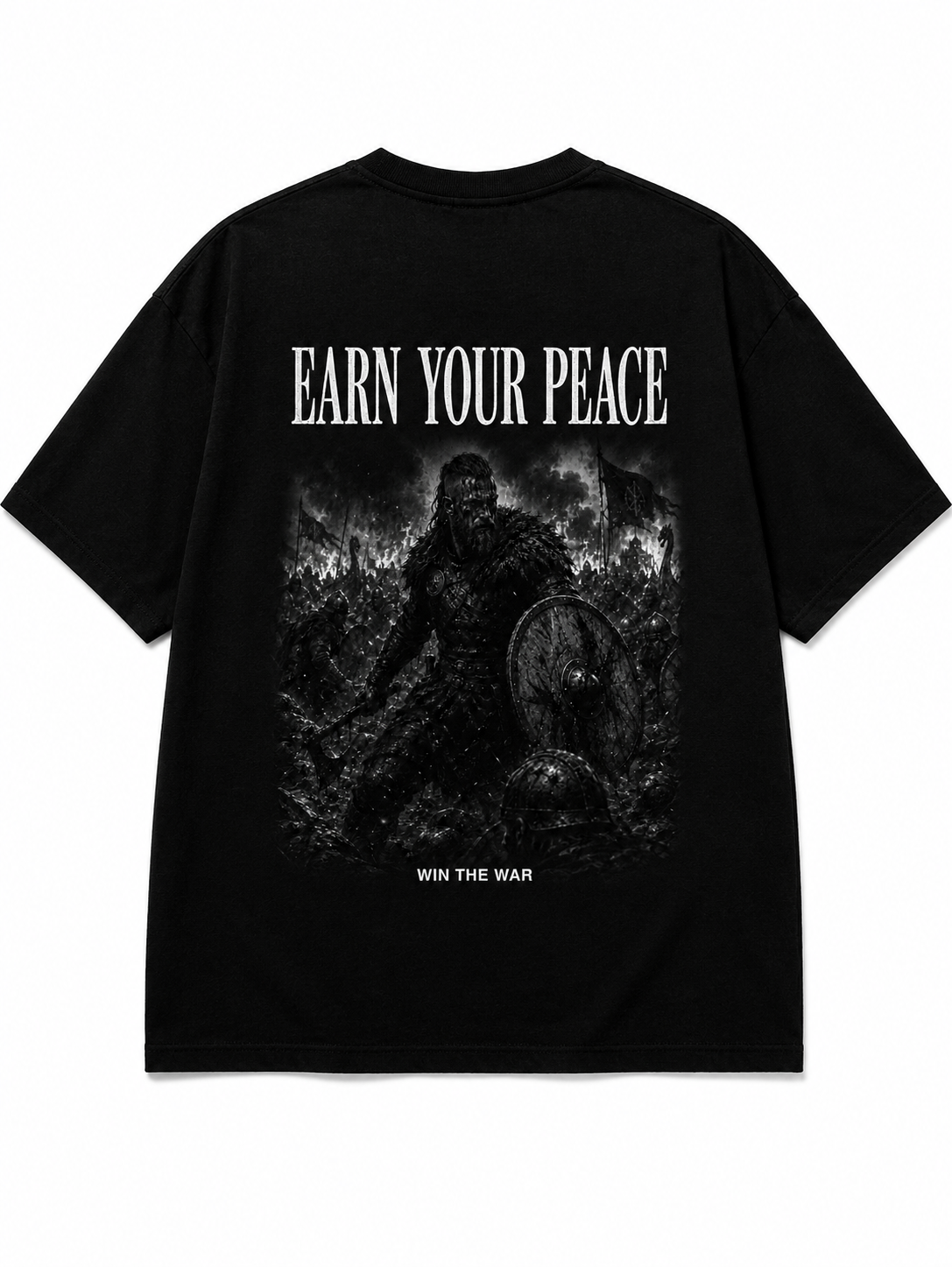 CAMISETA OVERSIZED "EARN YOUR PEACE"