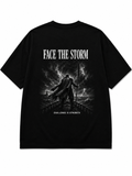CAMISETA OVERSIZED "FACE THE STORM"