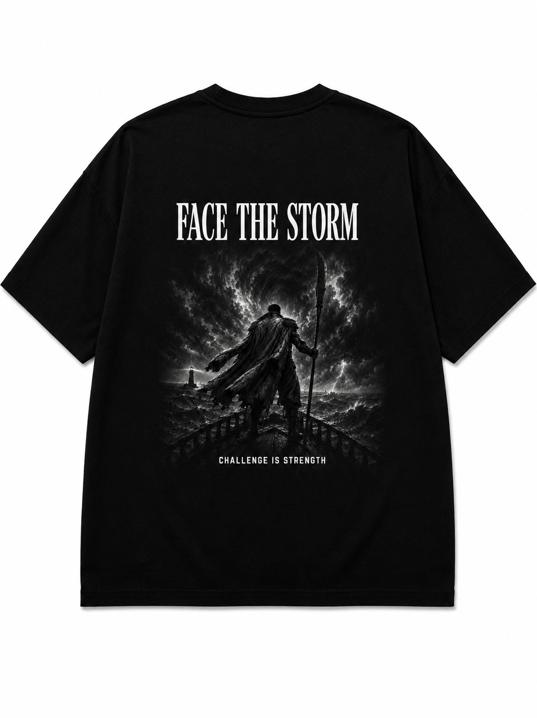 CAMISETA OVERSIZED "FACE THE STORM"